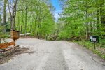 Road to the association beach access on Lake Michigan. Walk, bike, or drive to the sand.
